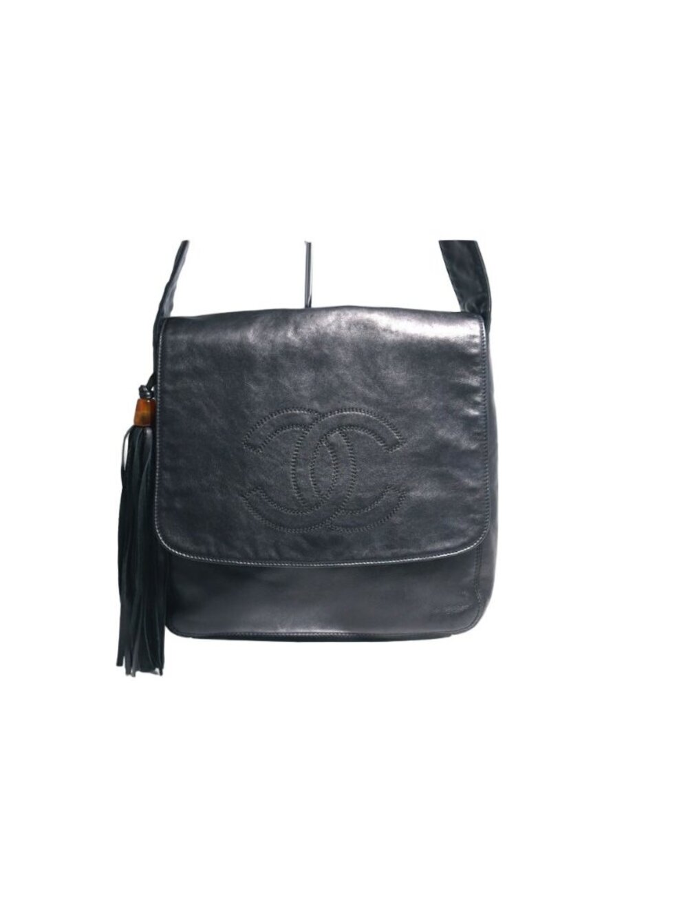Chanel Jumbo CC Logo Fringe GD Leather Shoulder